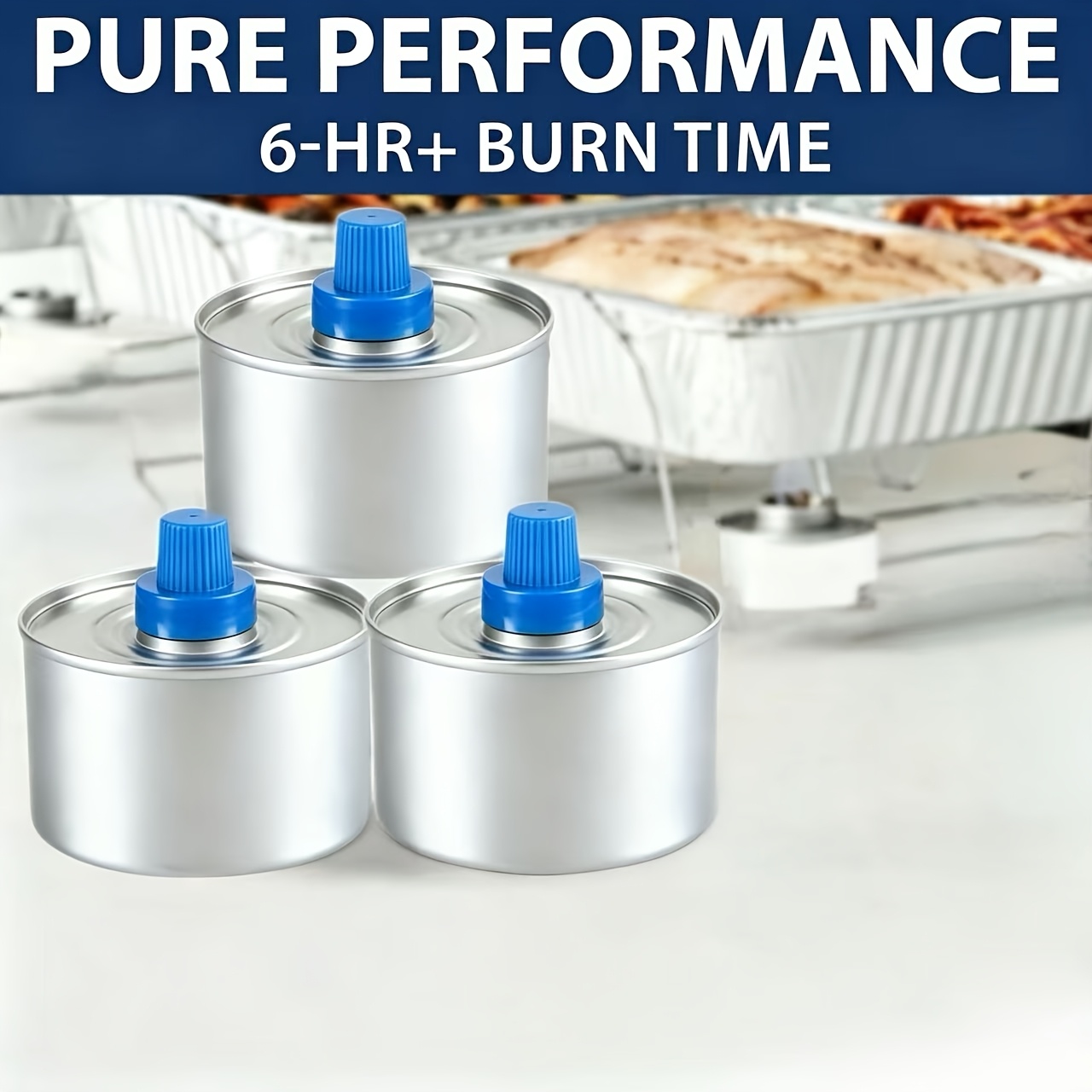 TEMU Fuel Cans 6-hour Burn, 2/3pcs, Chafing Dish Fuel Burners For Food Warmers | Not For Direct Food Contact | No Liquid Included | , , -free | Ideal