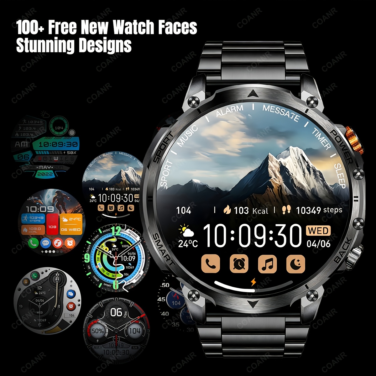 Smartwatch with IP68 Waterproof and Fitness Tracking