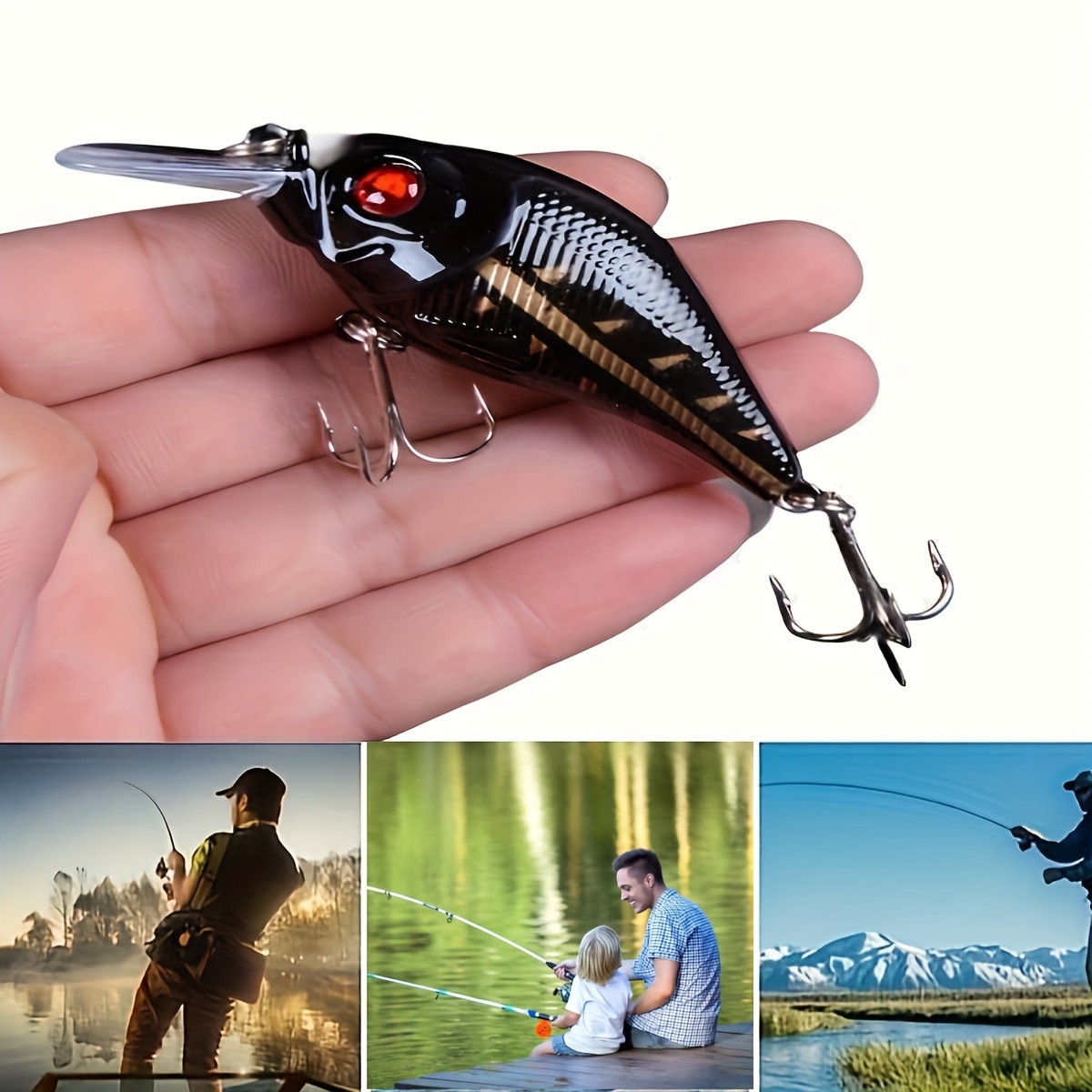 3PCS Saltwater Fishing Lures 20.5g Minnow Baits Sinking Hard Crankbaits  Trolling 