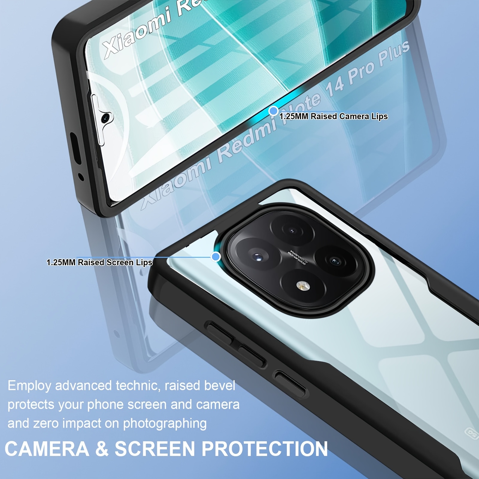 Kwmobile Handyhülle Für Xiaomi Redmi Note 14 Pro+ 5G – Silikon Case „Don't Touch My Phone“ In Weiß/Schwarz, Weich & Griffig