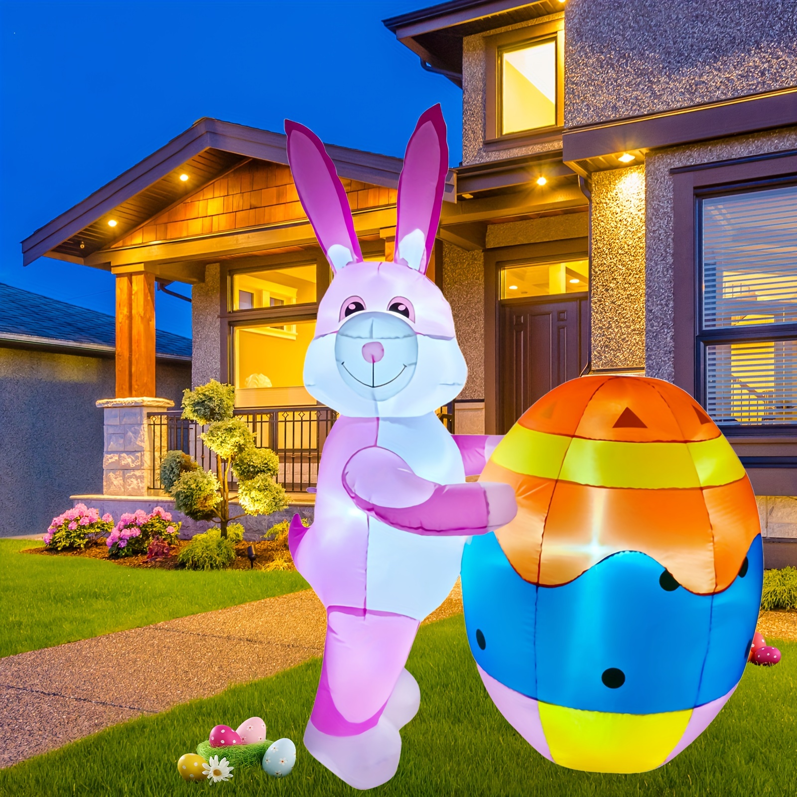 Easter Inflatable Bunny Outdoor Decorations 6FT Blow Up Rabbit hotsell