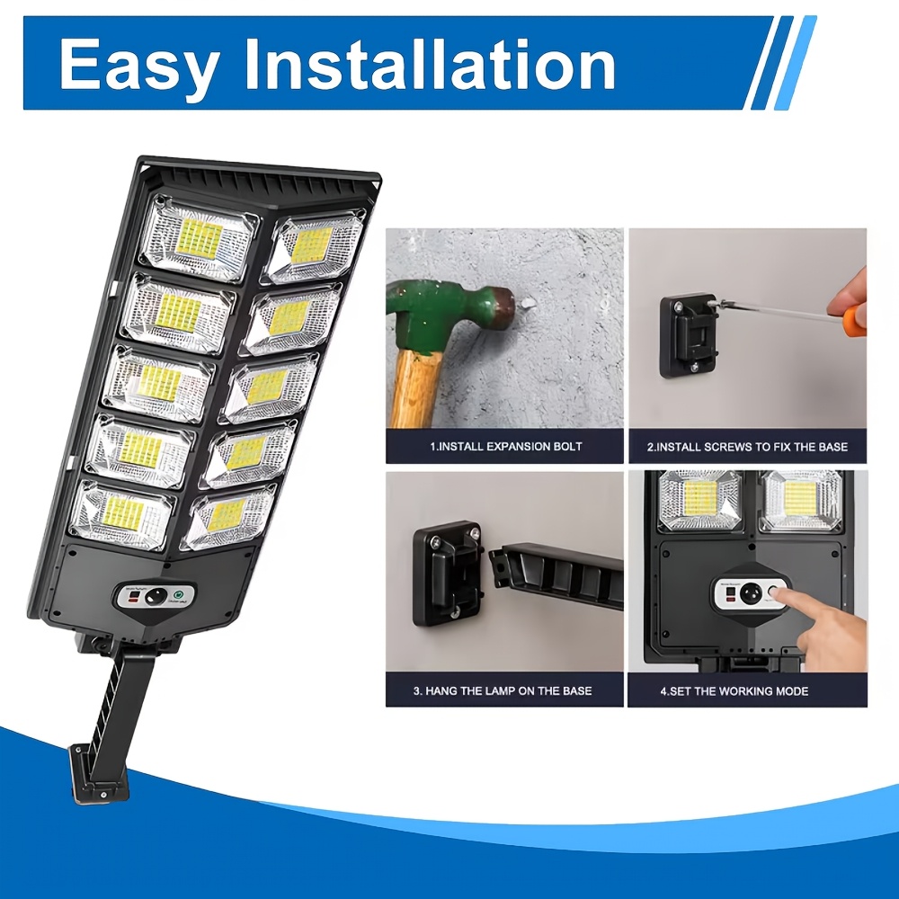 4pcs Solar Street Light Outdoor with Motion Sensor