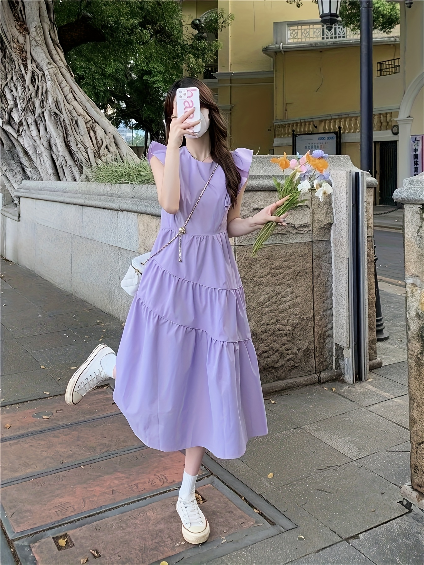 Ladies Dresses Light Purple Dress Casual Likeable Lavender Maxi