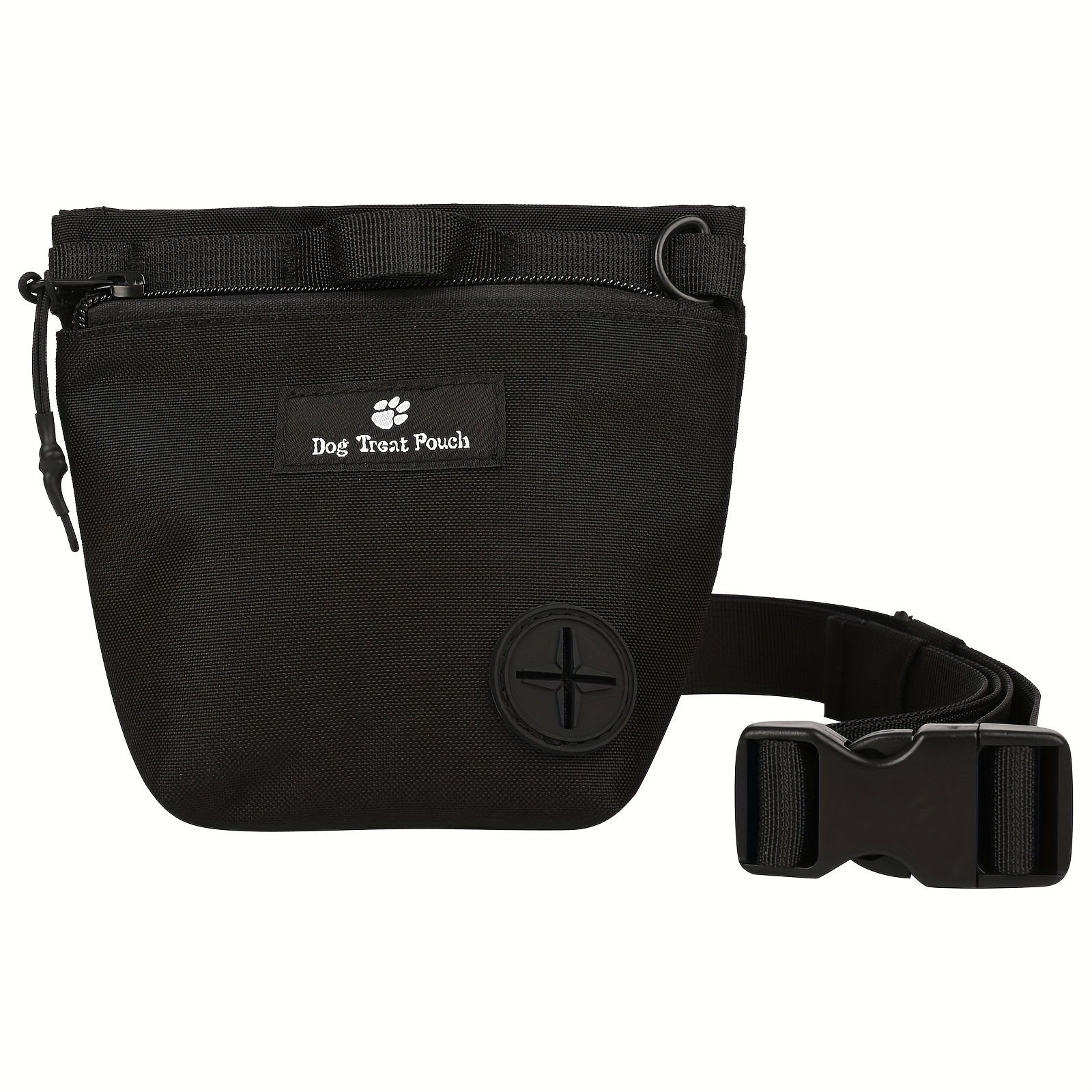 Dog Treat Pouch And Training Clicker, Upgrade 3 Magnetic Closure To Prevent , 2 Bag With Poop Bag Dispenser, Metal Clip Waist Belt Fanny Pack For Pet Walking