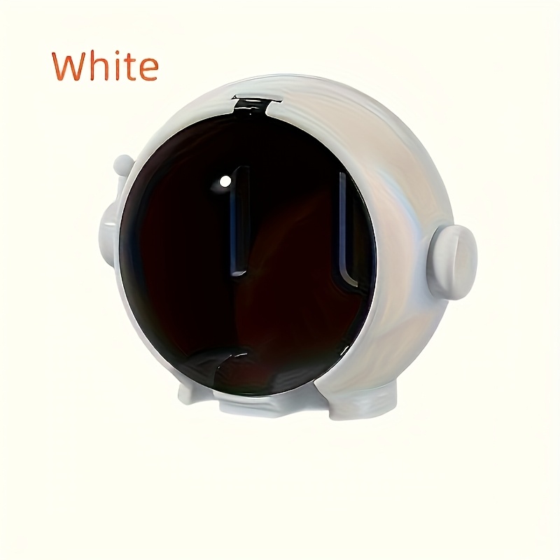 TEMU 1pc Astronaut-themed Wall-mounted Toothbrush Holder Colors, Made Of Durable 1pc Molded Plastic For And Practicality. Its Wall-mounted Design