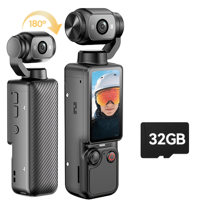 Image of Lightweight 2.5k Pocket Camera -66mp, 1.9 Inch Adjustable Display, 2000mah Battery, Webcam Mode, Usb-c Charging, 32gb Sd Card Included, Small Body For Travel, Sports And Everyday Shooting