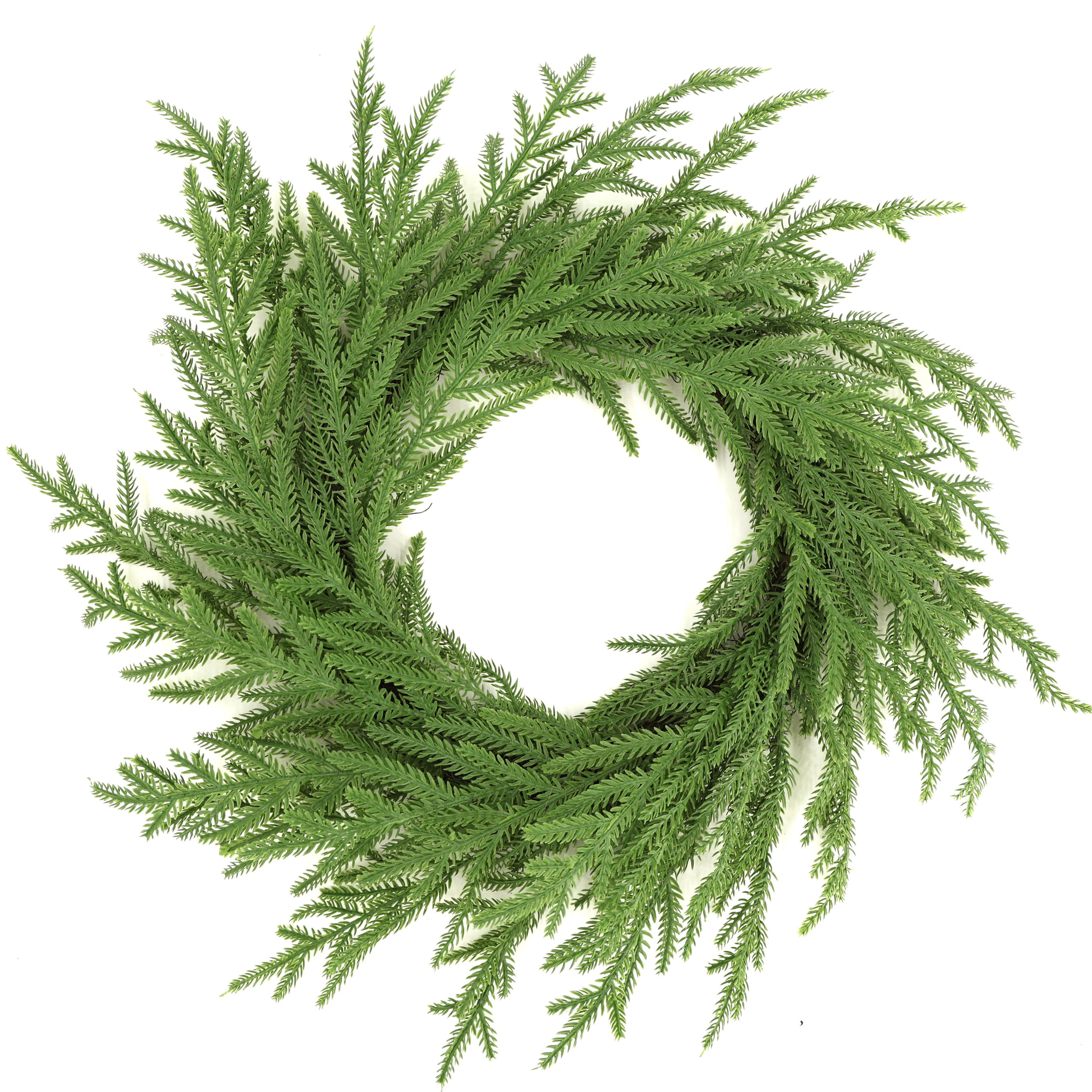 

24-inch Realistic Pine Wreath - Artificial Greenery For Front Door, Holiday Decor Indoors & Outdoors