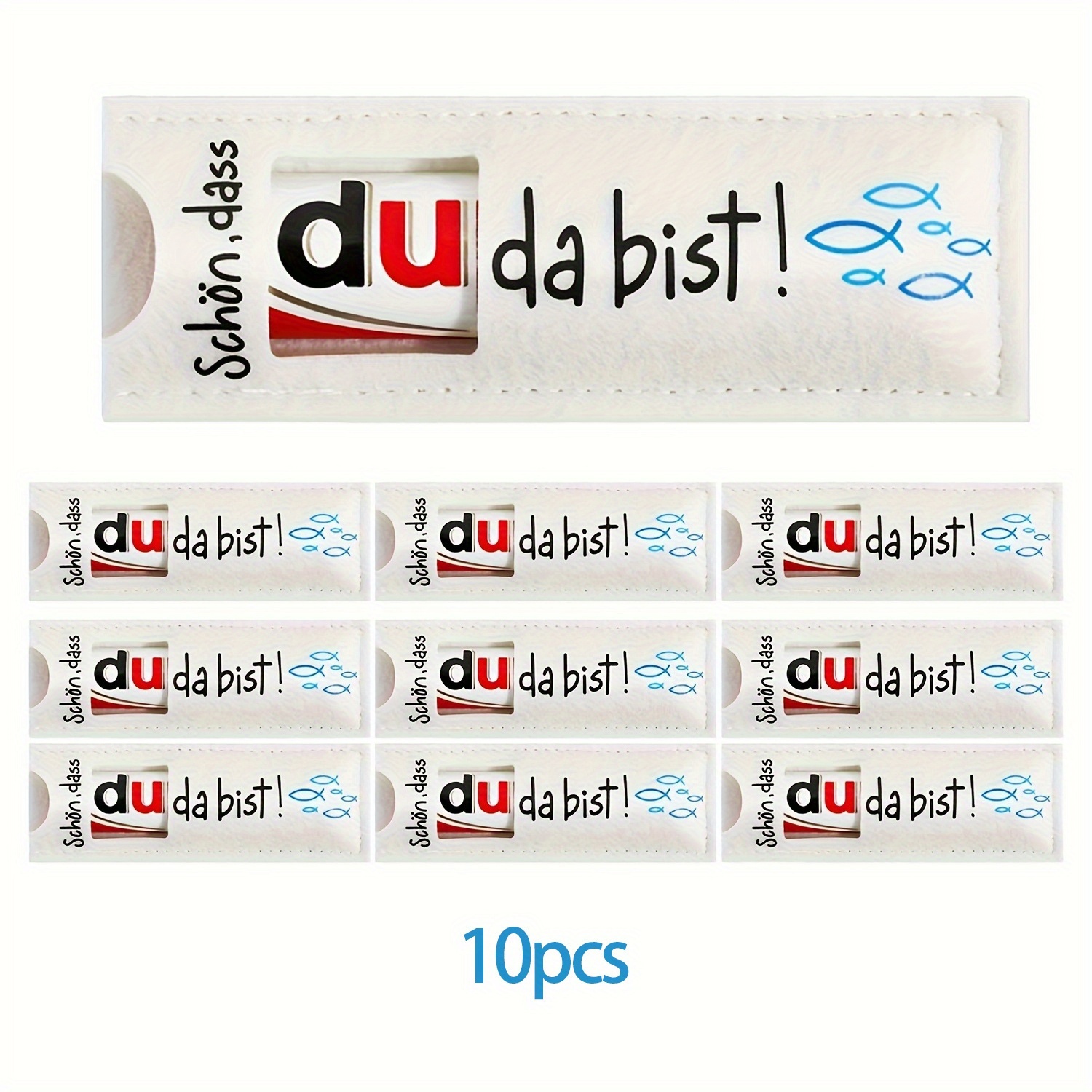 E-shop 10 Stück Filz Geschenkboxen mit der deutschen "Schön, dass du da bist!" für Geschenke, geeignet als Gastgeschenke für Jungen und Mädchen
