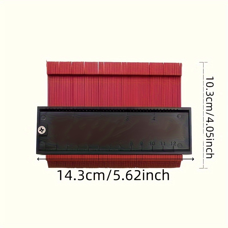 TEMU 1pc Contour Gauge Profile Tool, Adjustable Precisely Copy Irregular Shape Duplicator, Outline Measuring Plastic Ruler For Corners, Wood Templates, Carpet, Tiles And Laminate, Diy Woodworking