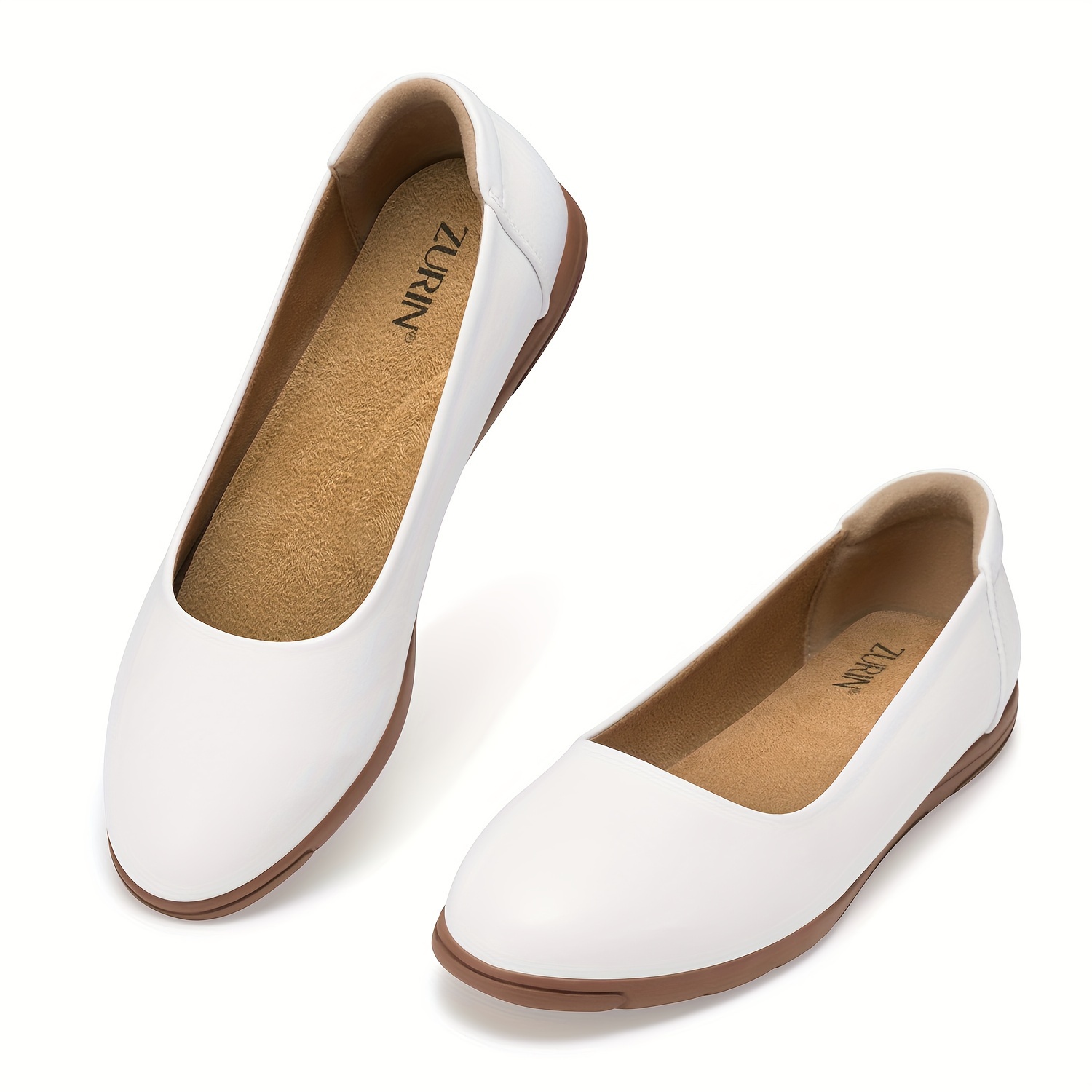 

Women's Comfortable Ballet Dressy Flats, Round Toe Slip On Flats Dress Work Shoes For Business Casual