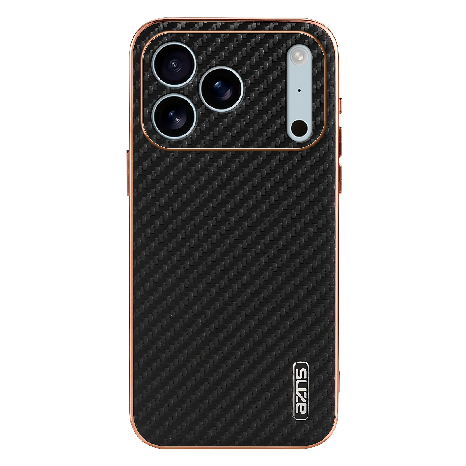 TEMU Phone Case: Suitable For Iphone 17/17 Air/17 Pro/ Phone Case, Carbon Fiber Stripe, Unisex, Non-slip And Fingerprint , Protective Cover