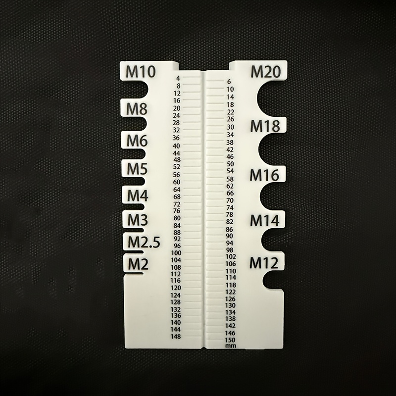 Screw Measuring Tool, Size Gauge, Portable Precision Ruler, Abs Material, M2-m20 Range 4-150mm, Multiple Colors , Auxiliary Tool