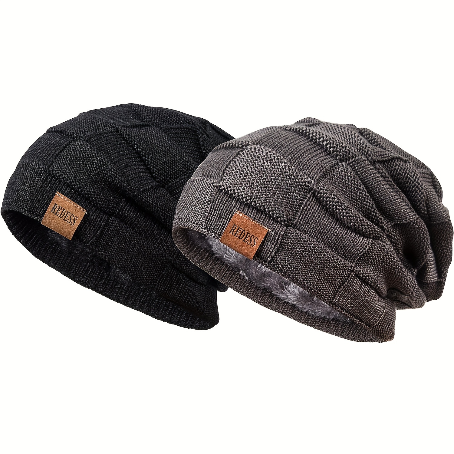 

2pc Hat For Men And Women Skull Cap