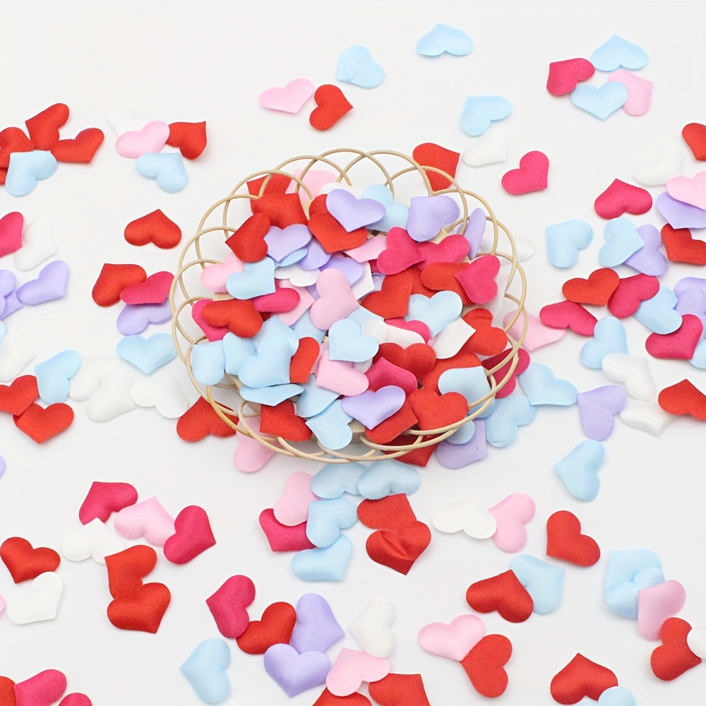 

100pcs Heart-shaped Confetti Set, 1-inch - Perfect For Valentine's Day, Weddings, Anniversaries, Birthdays & More