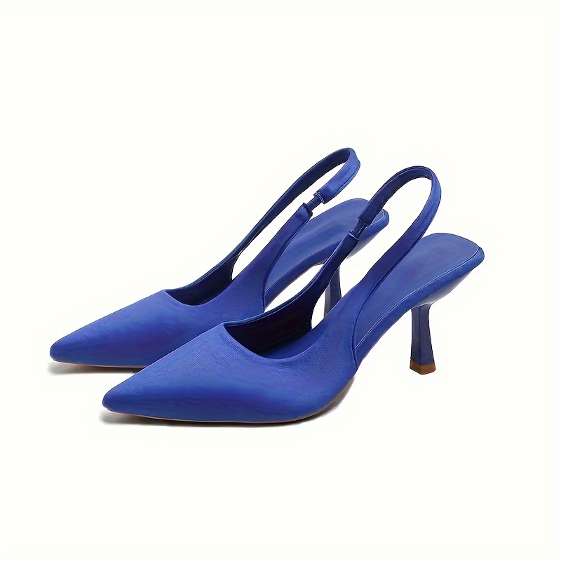 Royal blue cheap slingback shoes