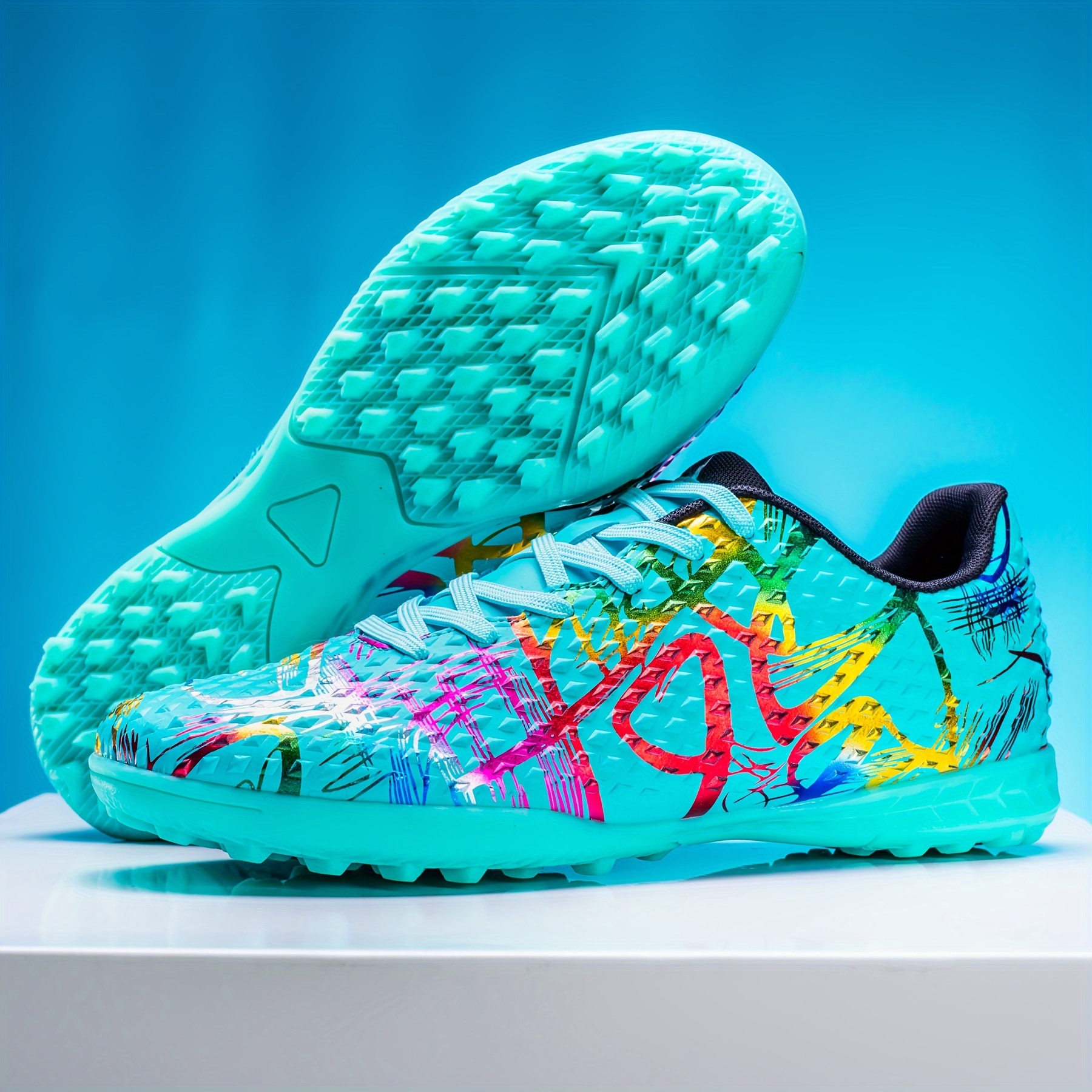 women's low top multicolor professional soccer cleats turf Temu