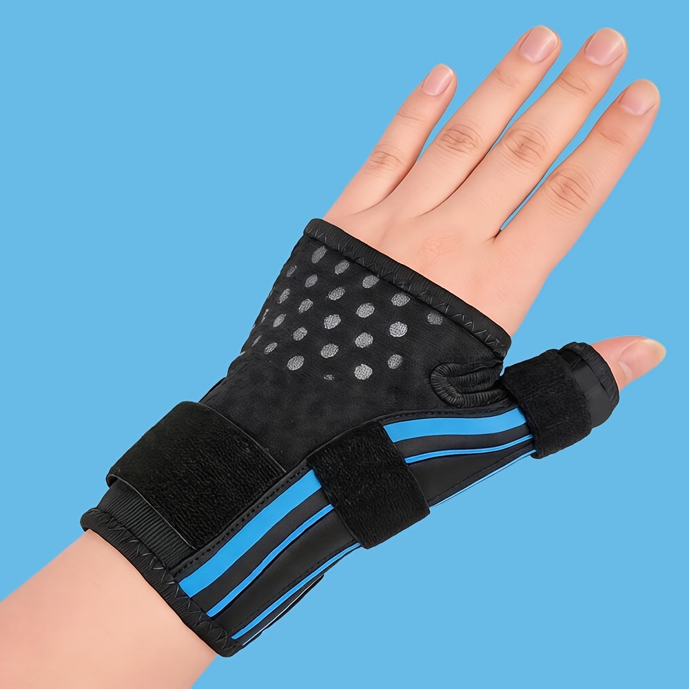 TEMU 1pc Adjustable Breathable Wrist Brace With Triple-strap System, Thumb Spica Splint For Trigger Thumb Support Fits Left Or For Men Women