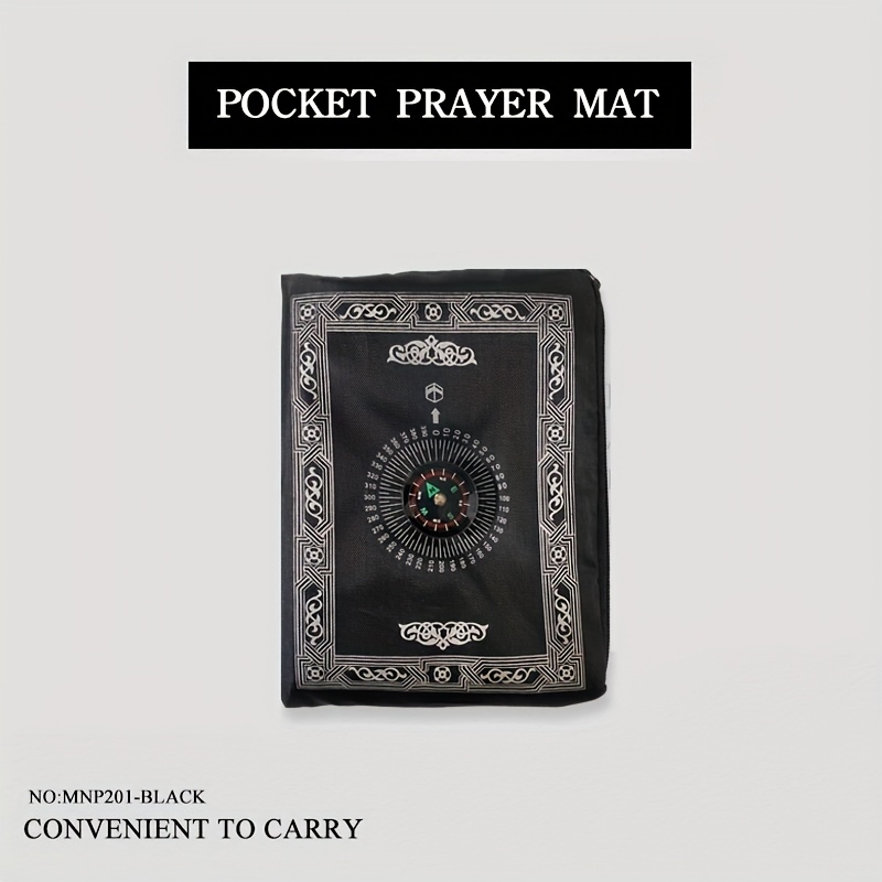 1pc Travel Mat - Portable Polyester Pad With Compass, Mat
