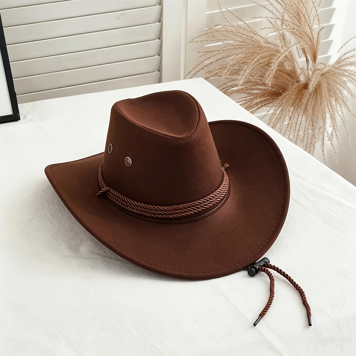 TEMU Brown Denim Hat, Suitable For Carnival, Vacation, And Outfit Matching