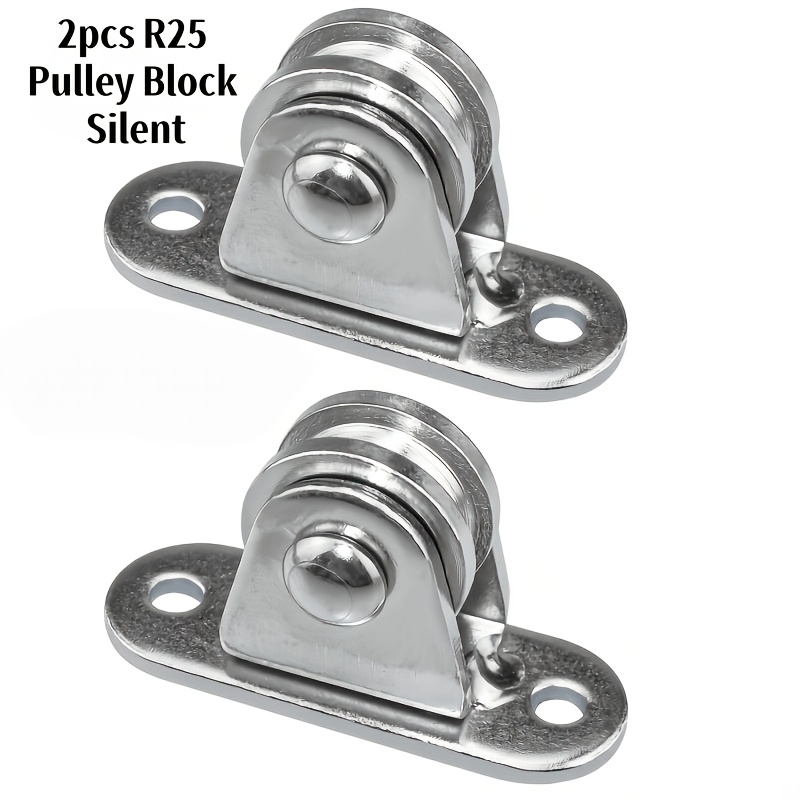 2pcs Of R25 Silent Pulley Sets/2pcs Of R25 Silent Pulley Sets + 8pcs Of Accessory Kits, For Material Handling And Diy Projects - 176-pound Load Capacity