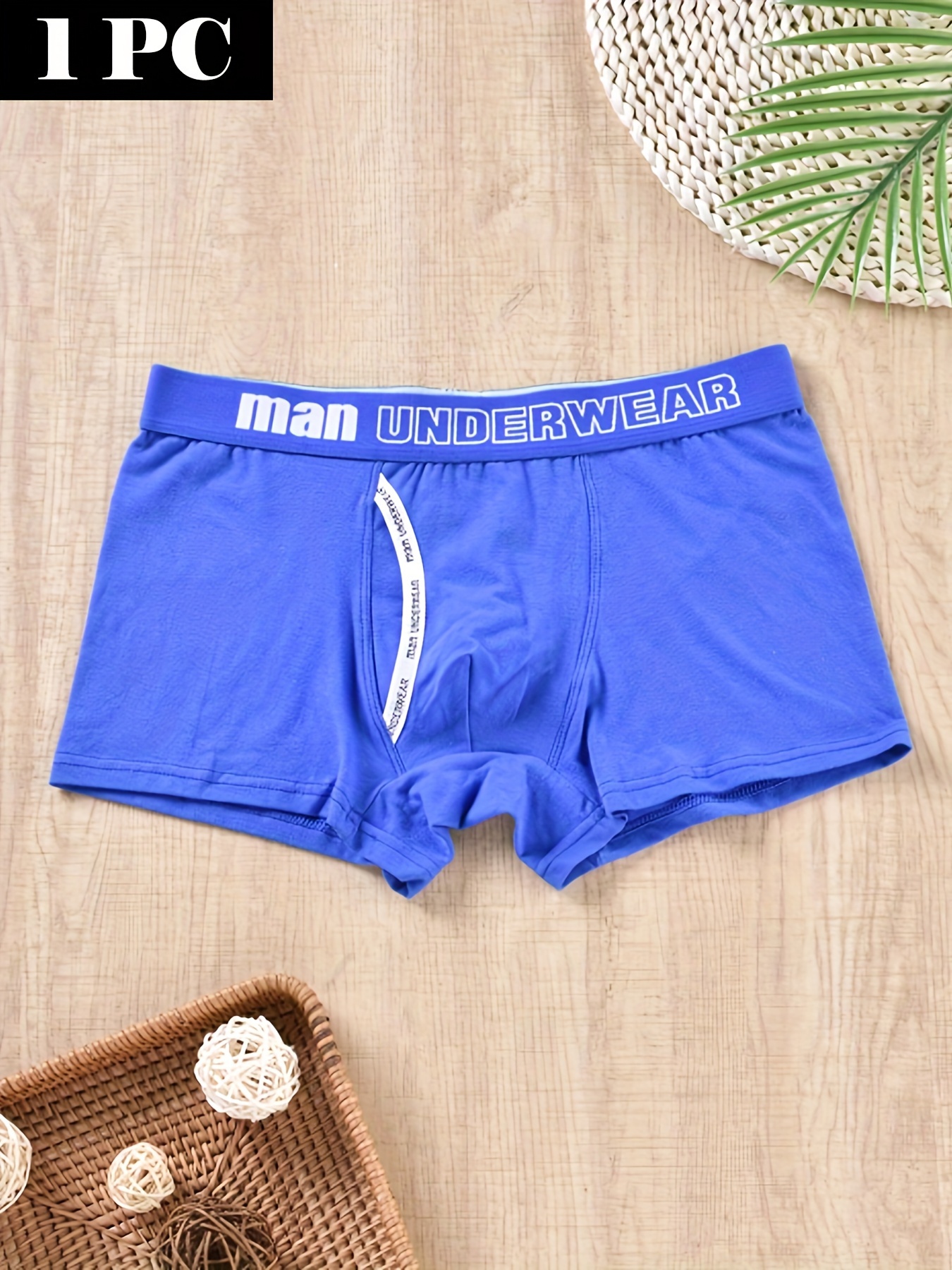 Men's Stretch Boxer Briefs Underwear - Temu Canada