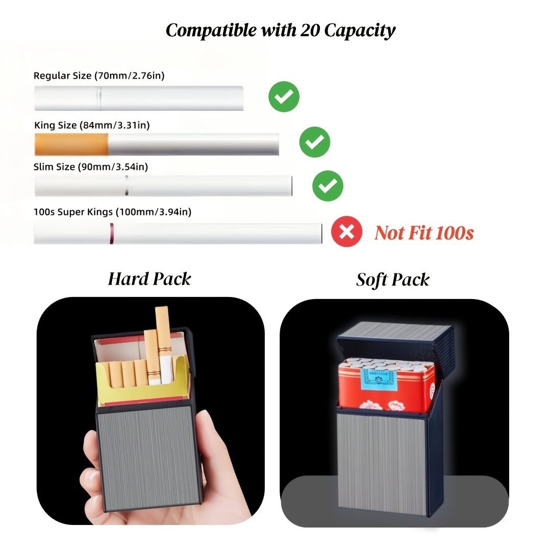 1pc built in usb c rechargeable lighter 20 cigarettes holder