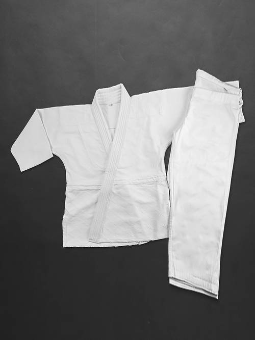 fire judo uniform top and pants with belt for men and women blank smooth judo suit for professional training and competition