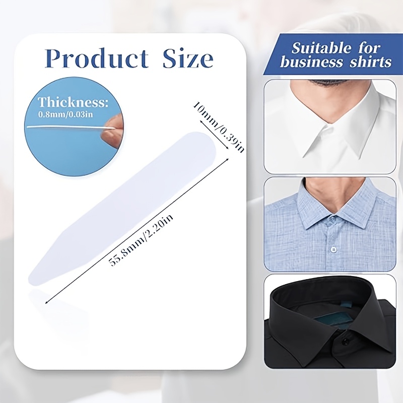 20pcs waterproof invisible collar stays suitable mens dress - Temu Kuwait