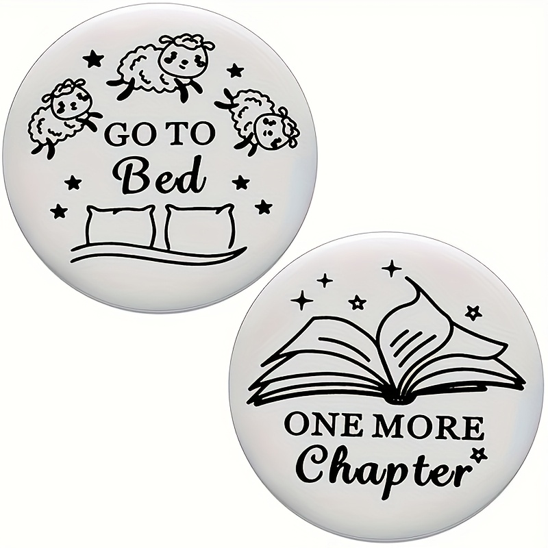 1 More /go To Bed Coin Decision Coin For Him Her Bookish Gift 1 More Flip Coin Bookworm Gifts