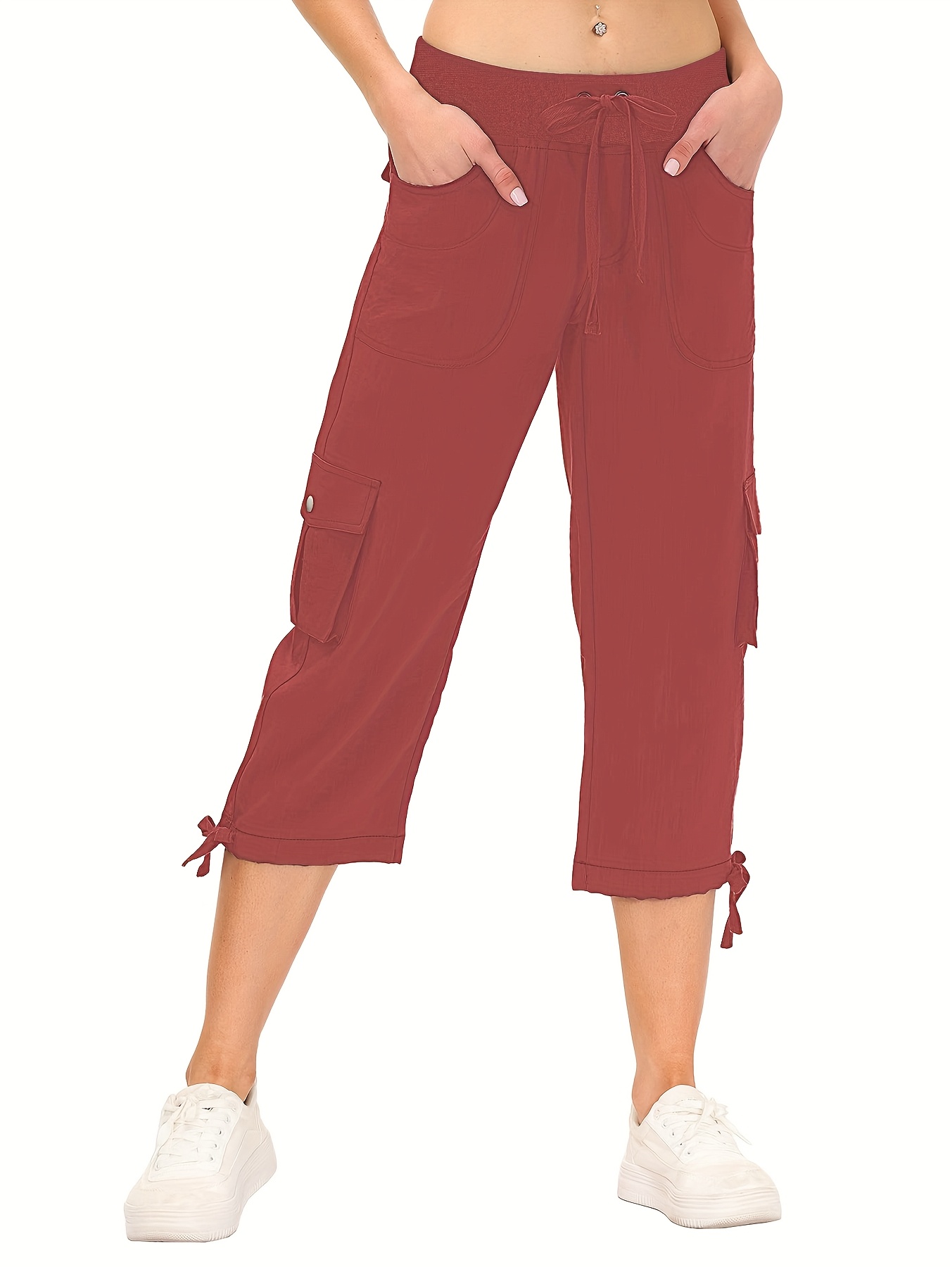 women's lightweight quick dry cargo capris loose fit hiking Temu