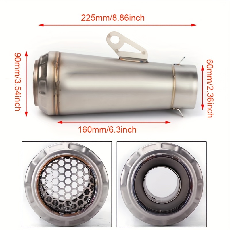 Motorcycle Exhaust Muffler DB Killer GP Motocross Escape * For * R1 R3 R6  CBR1000RR MT07 09 Z1000, With/Without Hexagonal Mesh Filter Net