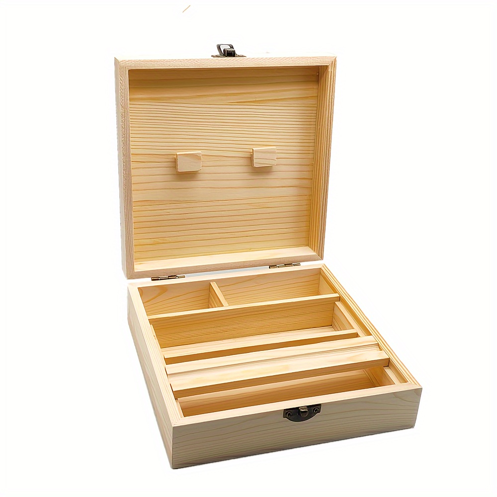 Small Wooden Box Bamboo Wood Box Crafts Diy Wooden Box Hinge - Temu