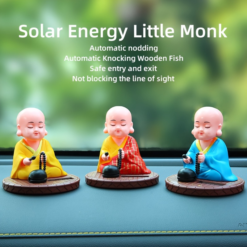 Jouets de danse solaire de Figurine de petit moine, décoration de voiture  de