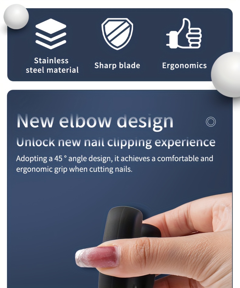 1pc modern stainless clippers with blade heavy duty nail clipper with curved design large opening for thick nails elderly friendly no splash with precision trimming for mens toenails long handle with arc blade details 1