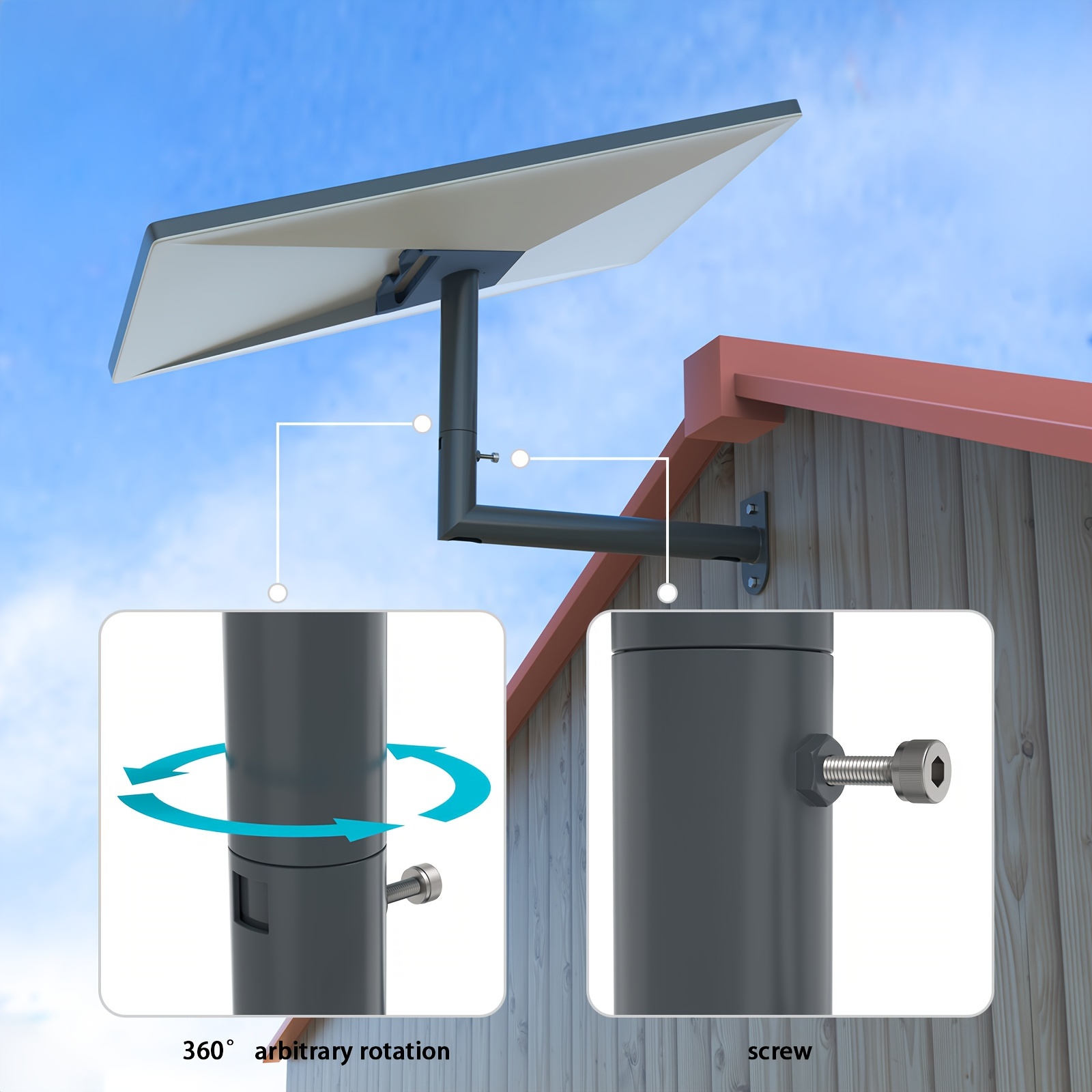 Starlink Gen 3, Support Mural Métallique V2 Mini L avec Adaptateur Pivotant - Pack Unique, Support de Dish Satellite, Montage de Dish Satellite, | Support Mural Moderne | Support Métallique Durable