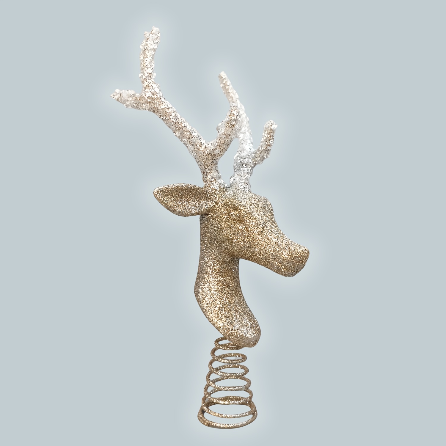 Image of 1pc, 11.5 Inches Reindeer, Classic Christmas Reindeer Statue, Tree Topper, Reindeer Christmas Decoration, Perfect For Winter Parties And Holiday Decor