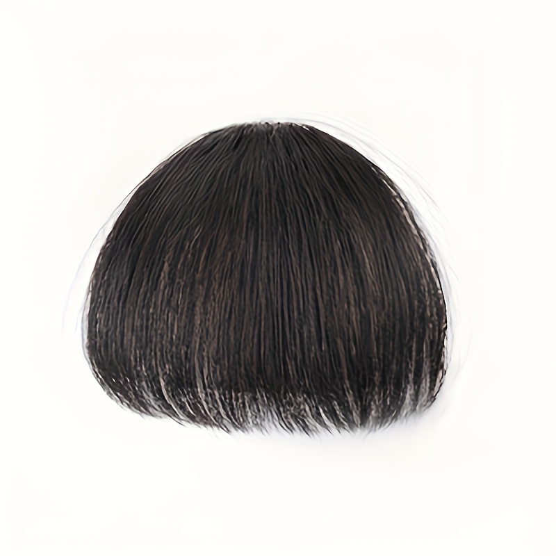 TEMU Frange Clip-In Chic pour Femmes - Naturel et Droit avec Branches | Postiche Polyvalent pour Tous Types de Cheveux