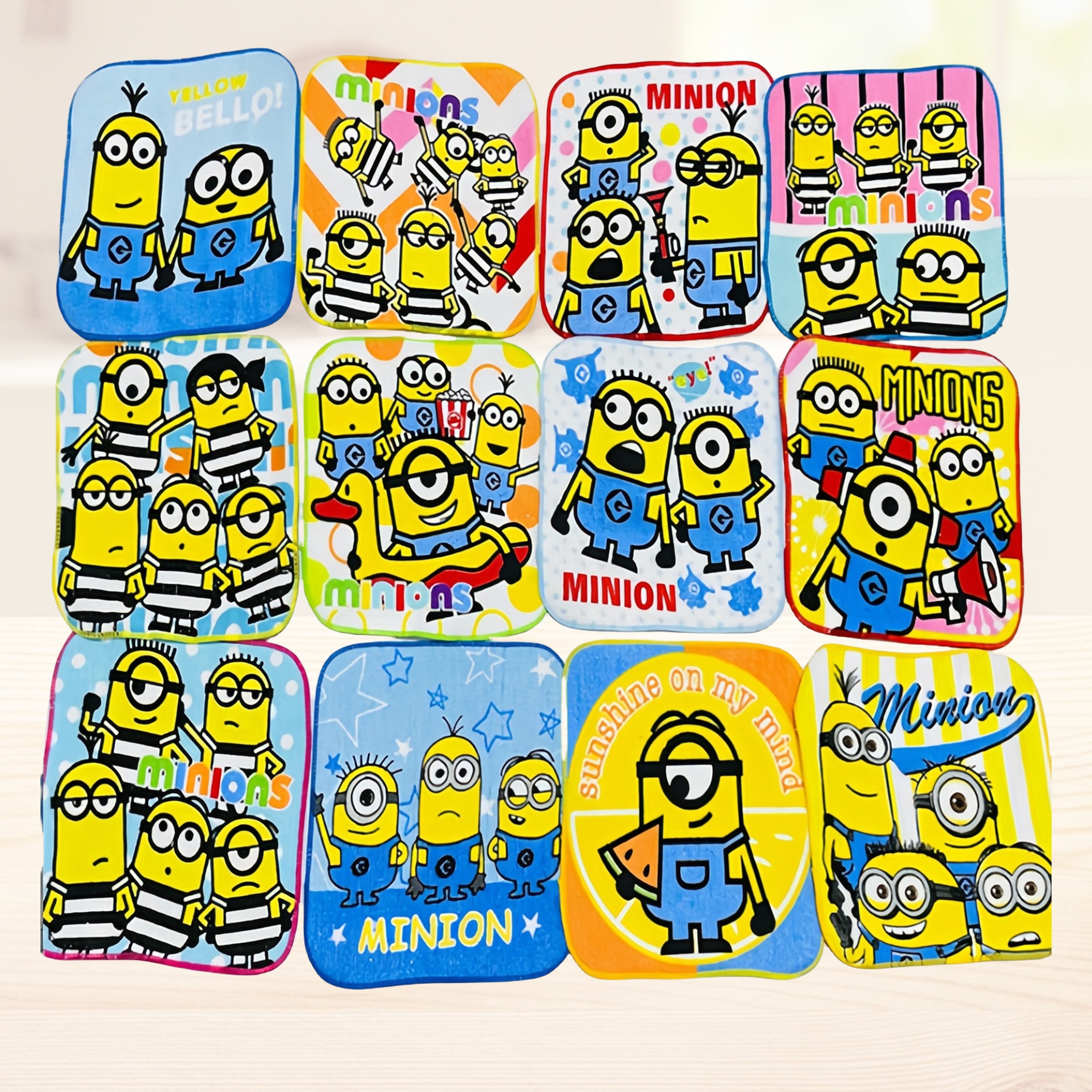 

12- Minions Towels - , , Non-electric, , , Pattern, For , , Sofa, Bathroom - Christmas Holiday Use