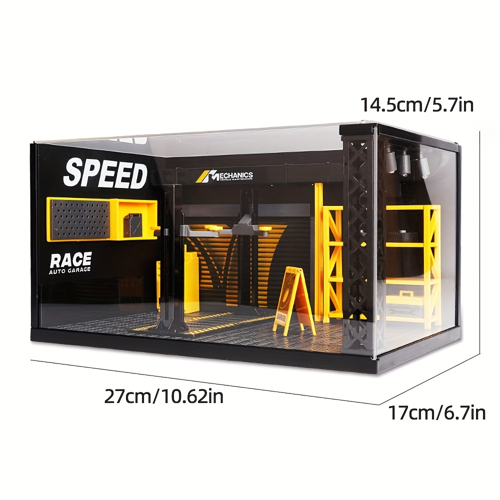 Pvc Garage Display Cabinet Diy Simulation Scene Die-cast Model Ornaments Suitable For Car Models Motorcycle Gifts