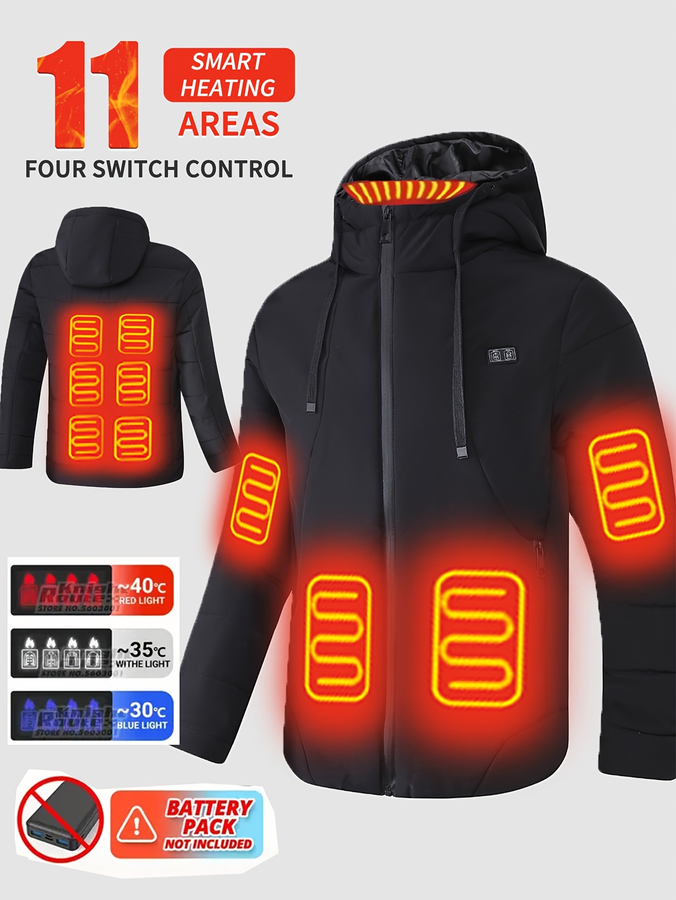 veste chauffante intelligente conçue chaleur décontractée 11