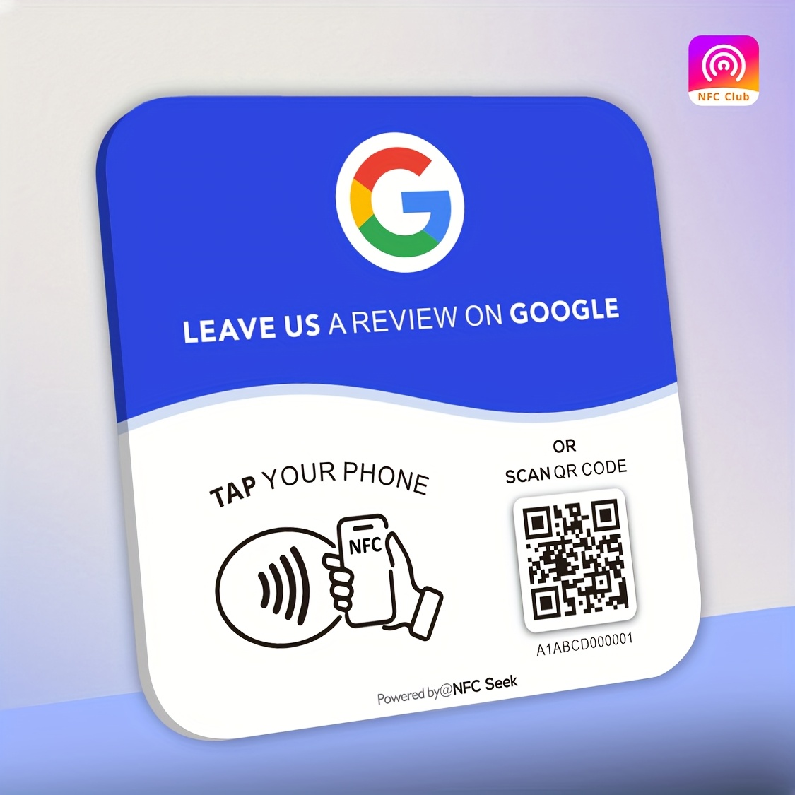 1pc/3pcs/5pcs Google Review Card, Instant Review Card, Built-in , Supports Nfc Tap And Scan Reading, Convenient For Binding Links, Acrylic Material, Suitable For Google Reviews, Instagram, Facebook