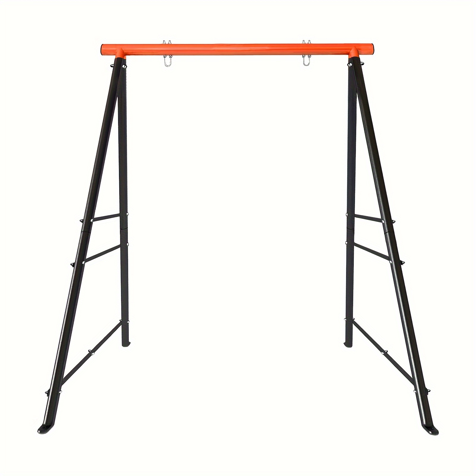 

Swing Stand, Powder Coated Swing Frame Of Swing Sets For Backyard With Extra Side Bars, 660 Lbs Heavy-duty Outdoor Swing Fits Swing Chair, Porch Swing, Orange (frame Only)