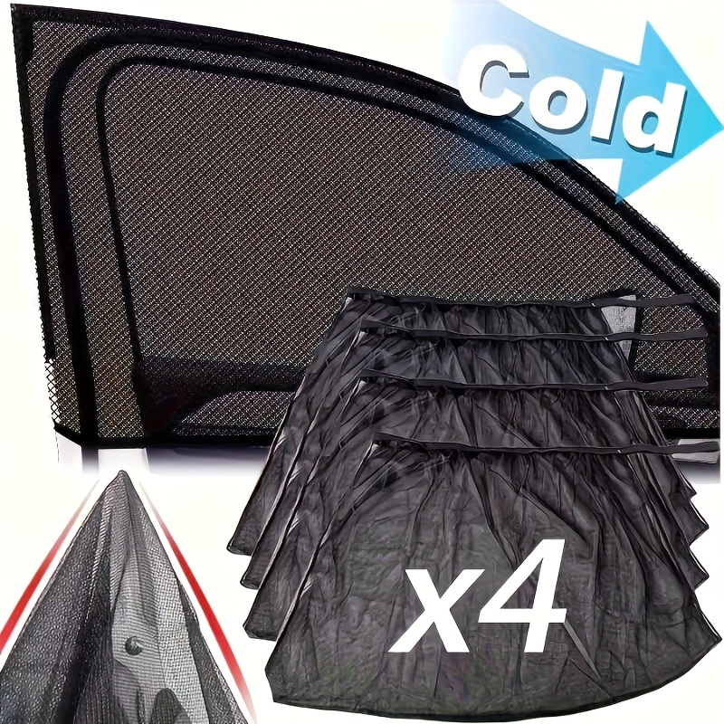 4pcs Car Full Window Folding Sunshade And Repellent Cover Universal Car Curtain Car Practical Additions Privacy Protection Curtain