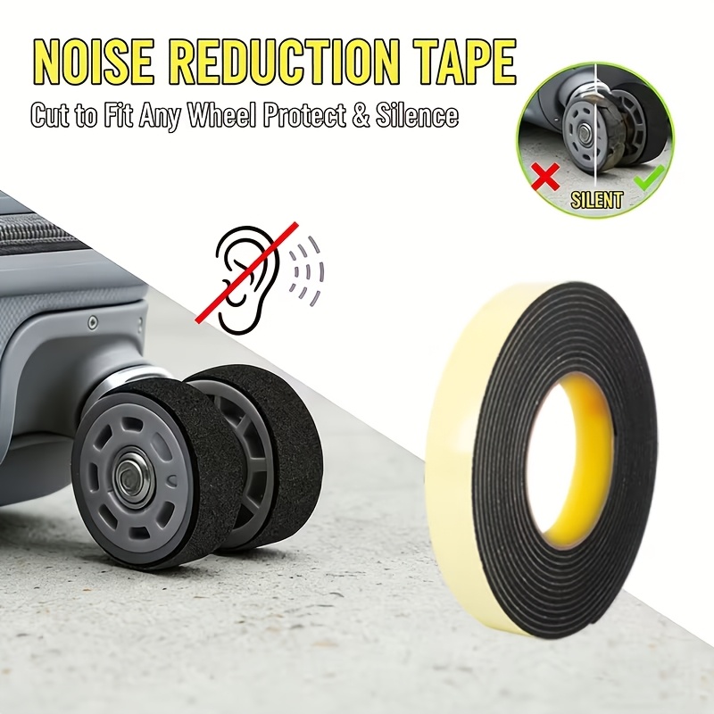 TEMU 196.85in Suitcase Wheel Silent Stickers Shock-absorbing Wear-resistant Protective Stickers Universal Wheel Noise Reduction Rings M Thickened