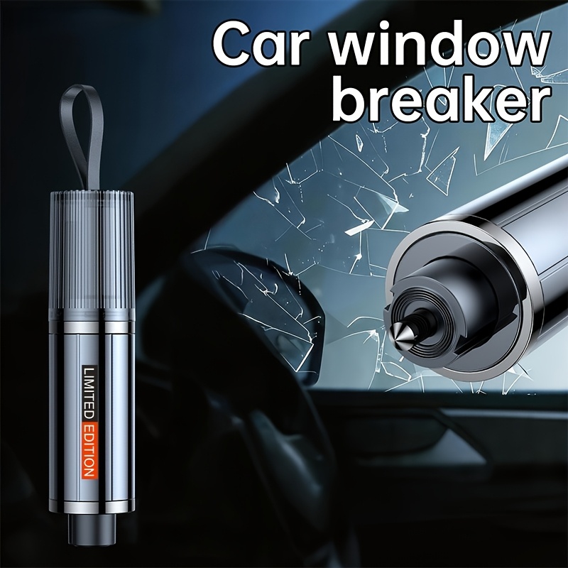 TEMU Edition Multifunctional Car Emergency Hammer, Spring-loaded Window Breaker With Seat Belt Cutter, Essential Escape Tool For Car And Home Use