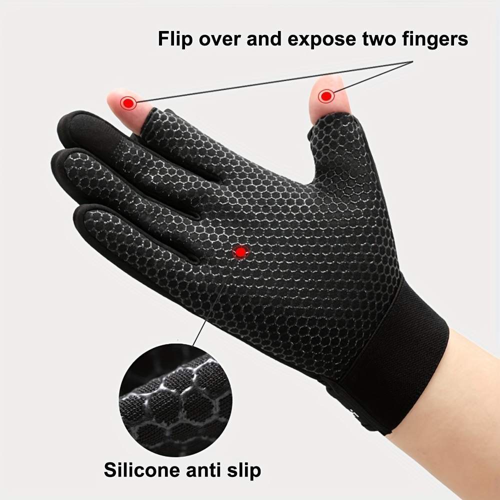 1pair Winter Warm Flap Cover Touch Screen Cycling, Windproof