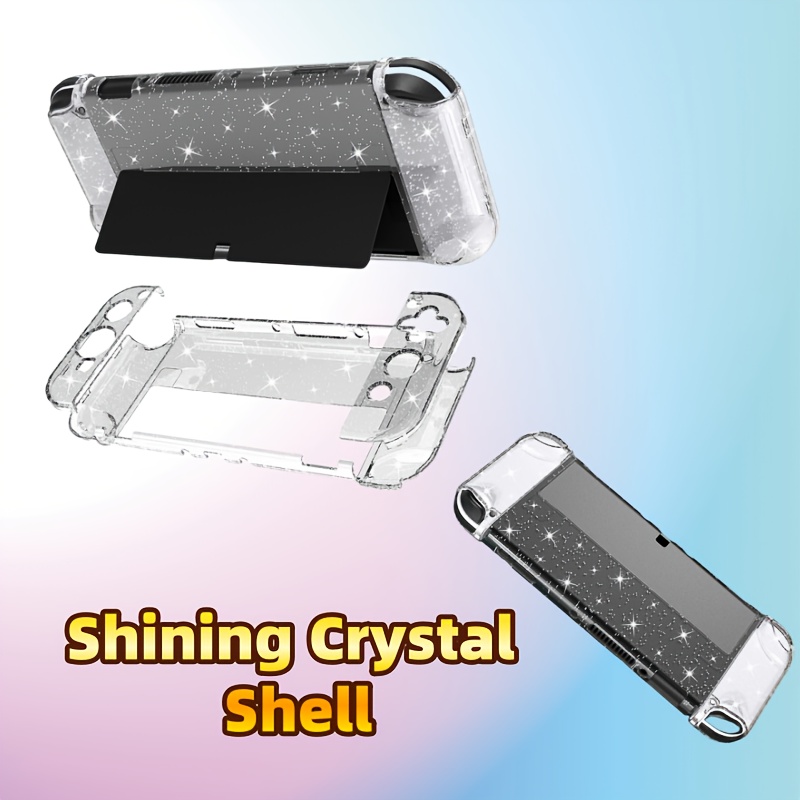 

Glitter Crystal Full Cover Flip Case Switch Oled, & Drop Resistant, Oil-proof, Pc Material