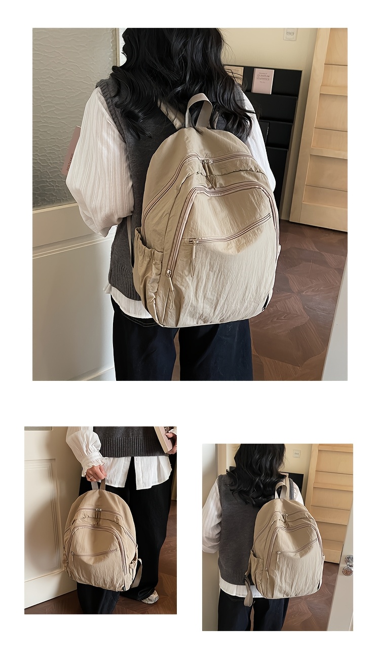 Leichter Damen Rucksack Aus Nylon Mit Laptopfach Für Die Reise_voghion.com