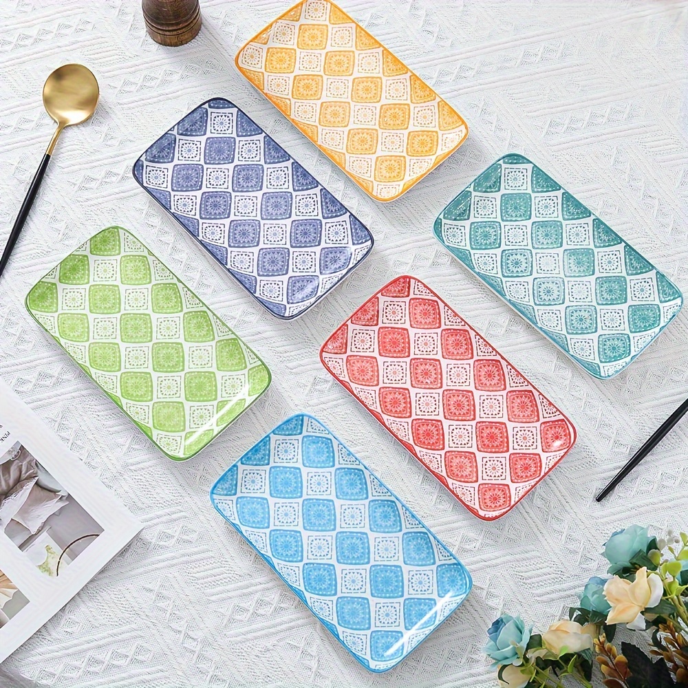 OMAYKEY Inch Ceramic Dessert Plates Set Of 10, Small Salad - Main Image