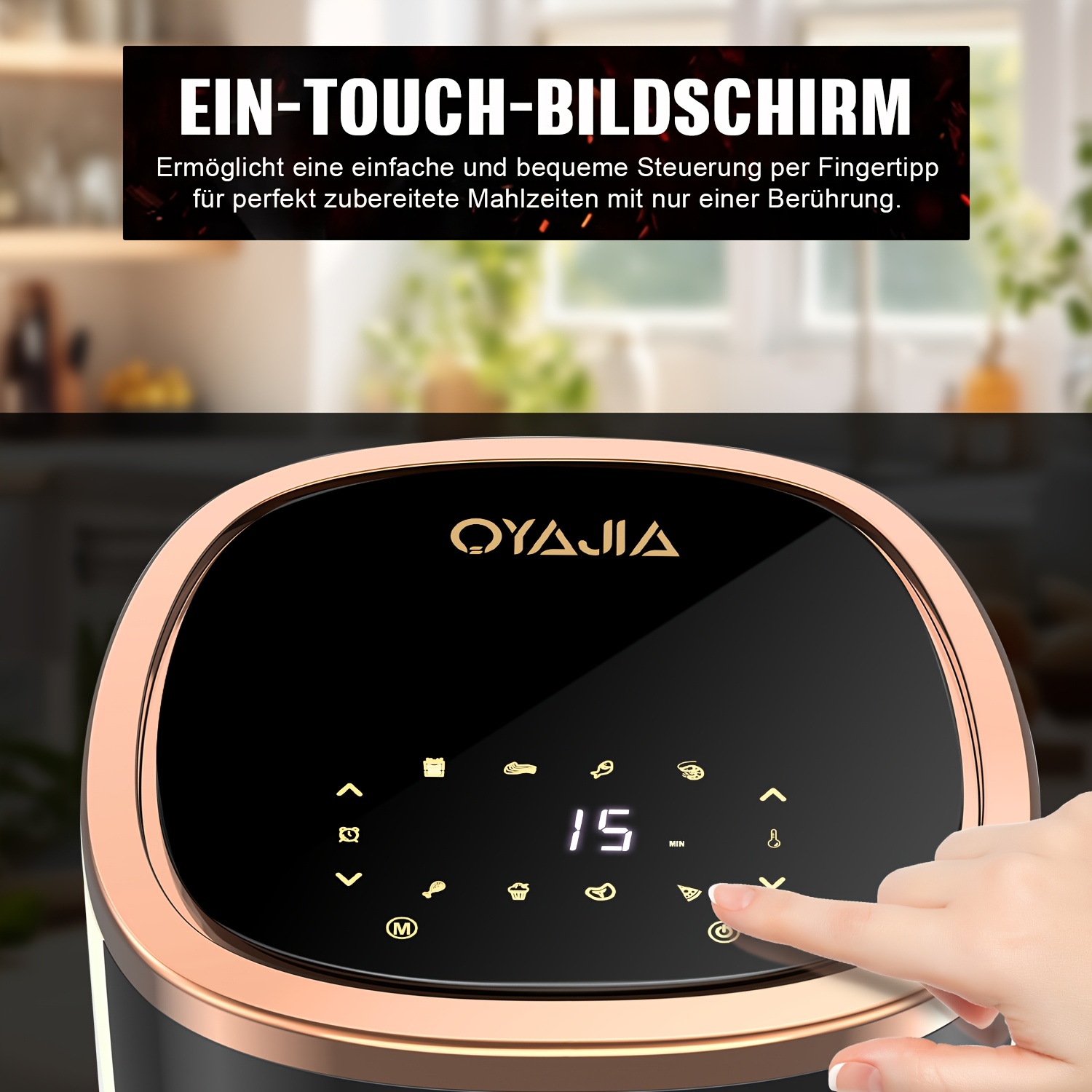 4L/5L Дигитален фритюрник без мазнина, включващ готвене с едно докосване за пържене, печене, печене на ръст и пръскане, предназначен за приготвяне на здравословни храни с ниско съдържание на мазнини, идеален за хрумкащи закуски, домашни барбекюта, семейни вечери